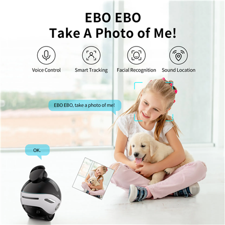 Family Robot IP Camera | EBO X | 8 MP | 1.8 | H265 | Micro SD