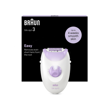 Braun Epilator | SE3-000 Silk épil 3 | Number of power levels 2 | White/Purple