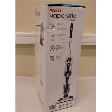 SALE OUT.  | Polti Vacuum steam mop with portable steam cleaner | PTEU0299 Vaporetto 3 Clean_Blue | 