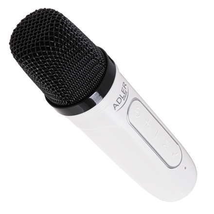 Adler Karaoke Speaker With Microphone | AD 1199W | Bluetooth | White | Portable | Wireless connectio