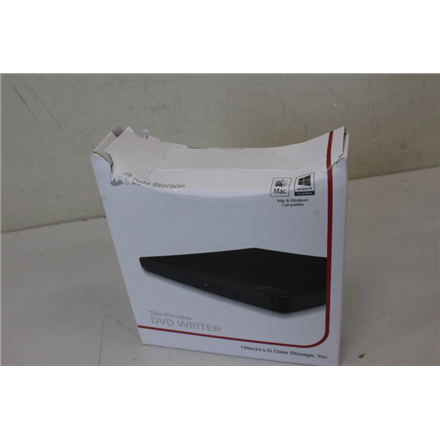H.L Data Storage Ultra Slim Portable DVD-Writer | GP57EB40 | Interface USB 2.0 | DVD±R/RW | CD read 
