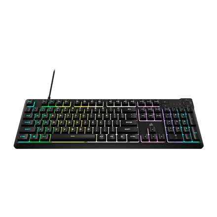 Corsair Keyboard | K55 CORE RGB | Gaming Keyboard | Wired | Nordic | Black | USB Type-A | Rubber Dom