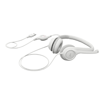 Logitech | USB Computer Headset | H390 | Wired | Over-Ear | Microphone | Noise canceling | Off-white