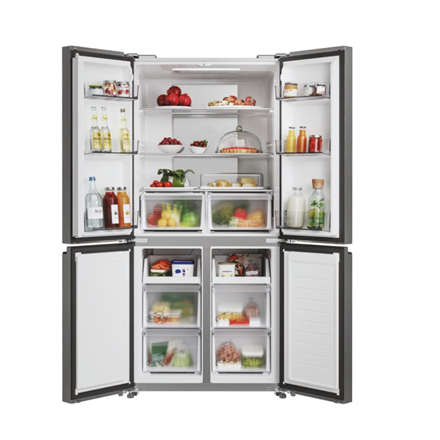 Candy Refrigerator | CFQQ5T817EPS | Energy efficiency class E | Free standing | Side by side | Heigh