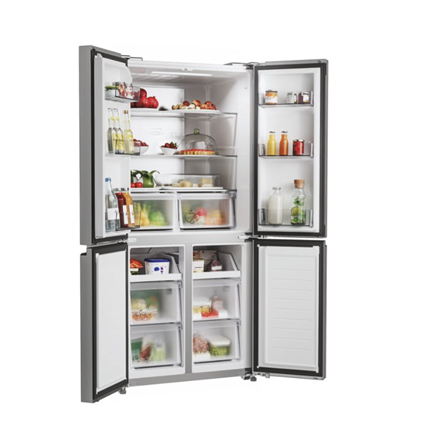 Candy Refrigerator | CFQQ5T817EPS | Energy efficiency class E | Free standing | Side by side | Heigh