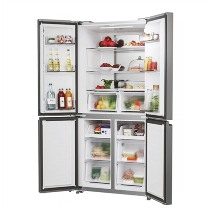 Candy Refrigerator | CFQQ5T817EPS | Energy efficiency class E | Free standing | Side by side | Heigh