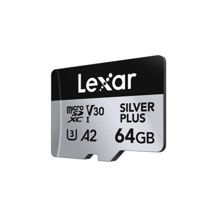 Lexar | SILVER PLUS | 64 GB | microSDXC | Flash memory class 10