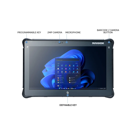 Durabook | R11L Tablet | 11.6 " | Black | 1920 x 1080 pixels | Intel Pentium Gold | 8505 | 8 GB | 12