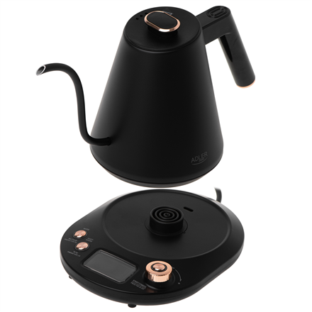 Adler Kettle | AD 1349 | Electric | 1100 W | 1 L | Stainless steel | 360° rotational base | Black/G