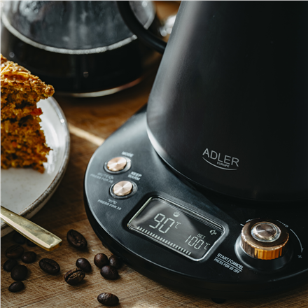 Adler Kettle | AD 1349 | Electric | 1100 W | 1 L | Stainless steel | 360° rotational base | Black/G