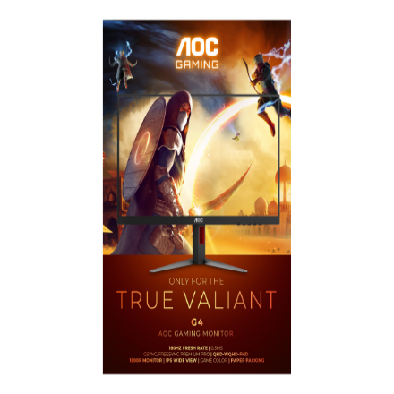 AOC CQ27G4X | 27 " | VA | QHD | 16:9 | 180 Hz | 1 ms | 2560 x 1440 pixels | 300 cd/m² | HDMI ports 