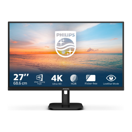 Philips 27E1N1800A/00 | 27 " | IPS | 16:9 | 60 Hz | 4 ms | 3840 x 2160 pixels | 350 cd/m² | HDMI po
