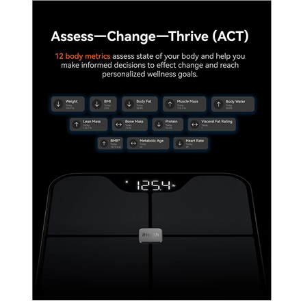 iHealth | Wireless Body Composition Scale | Nexus Pro | Maximum weight (capacity) 181 kg | Body Mass
