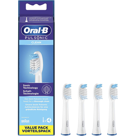 Oral-B Pulsonic Clean Replaceable Toothbrush Heads | SR32-4 | Heads | For adults | Number of brush h