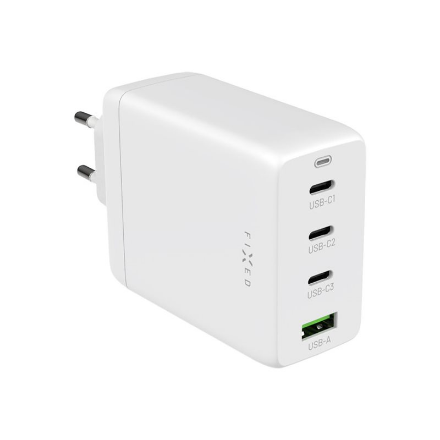 Fixed GaN 3xUSB-C/USB Travel Charger 100W | FIXCG100-3CU-WH