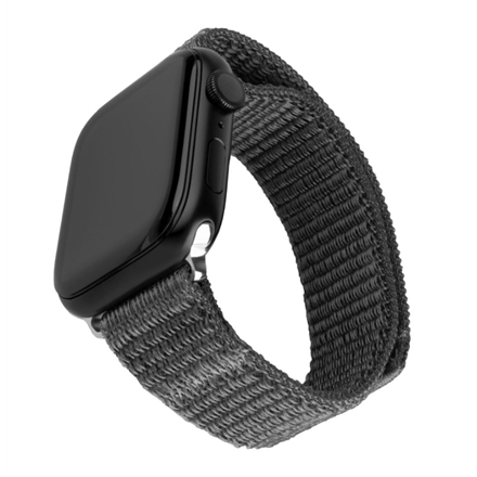 Fixed | Sporty Strap for Apple Watch 42/44/45mm | 160-210 mm | Dark gray | Nylon