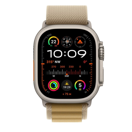 Apple Smart watch | GPS (satellite) | Always-On Retina display | 49mm | Natural Titanium