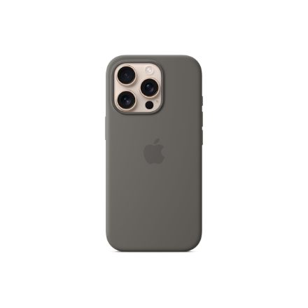 Apple iPhone 16 Pro Silicone Case with MagSafe - Stone Gray | Apple