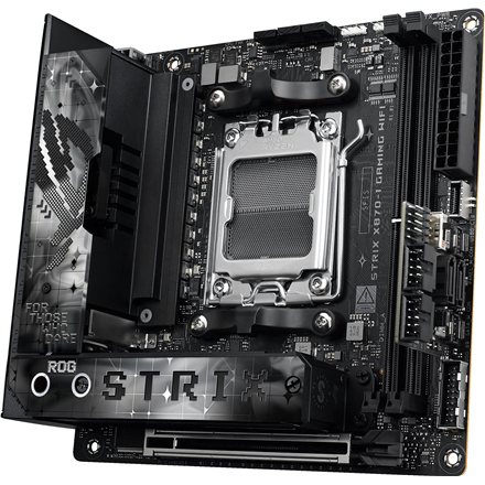 Asus | ROG STRIX X870-I GAMING WIFI | Processor family AMD | Processor socket AM5 | DDR5 DIMM | Supp