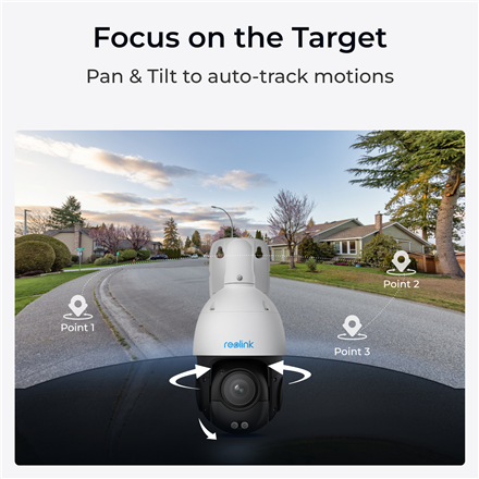 Reolink | Smart 4K PoE Security Camera with 16X Optical Zoom | P850 | PTZ | 8 MP | 5.3-86mm/Max F1.6