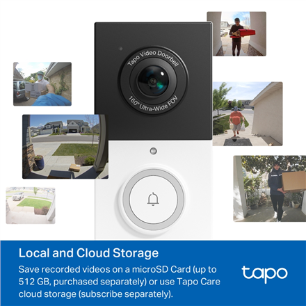 TP-LINK Video Doorbell Camera | Tapo D210 | 3 MP | 1.18mm/F1.8 | IP65 | H.264 | Micro SD