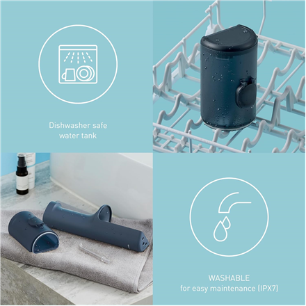 Panasonic Oral Irrigator | EW-DJ66-A303 | 200 ml | Number of heads 2 | Black