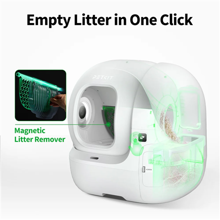 PETKIT Automatic Cat Litter Box | PUROBOT MAX Pro | White