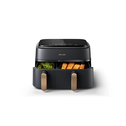 Philips Airfryer | NA352/00 | Power 2750 W | Capacity 9 L | Rapid Air technology | Charcoal Grey/Cop