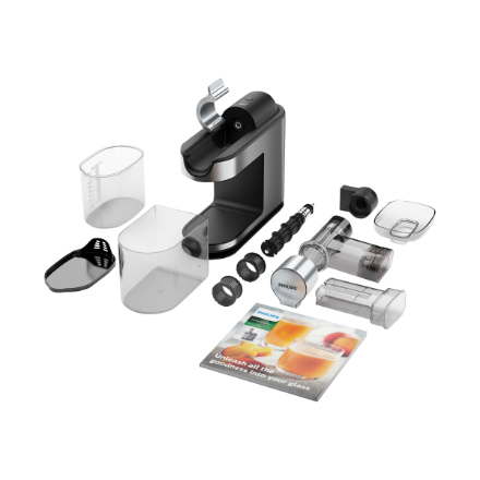 Philips HR1949/20 | Type Slow Juicer | Grey | 200 W | Extra large fruit input | Number of speeds 1 |