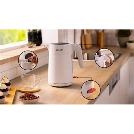 Bosch Kettle | TWK2M161 MyMoment | Electric | 2400 W | 1.7 L | Plastic | 360° rotational base | Whi