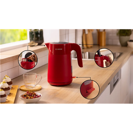 Bosch Kettle | TWK2M164 MyMoment | Electric | 2400 W | 1.7 L | Plastic | 360° rotational base | Red