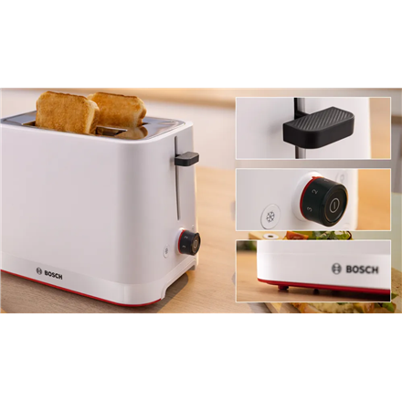 Bosch Compact Toaster | TAT3M121 MyMoment | Number of slots 2 | Housing material Plastic | White