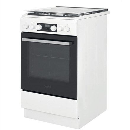 Whirlpool Cooker | WS5G8CHW/E/1 | Hob type Gas | Oven type Electric | White | Width 50 cm | LED | De