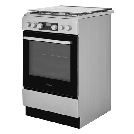 Whirlpool Cooker | WS5G8CHX/E/1 | Hob type Gas | Oven type Electric | Stainless steel | Width 50 cm 