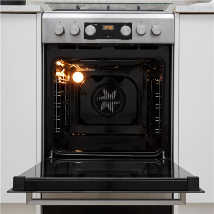 Whirlpool Cooker | WS5G8CHX/E/1 | Hob type Gas | Oven type Electric | Stainless steel | Width 50 cm 