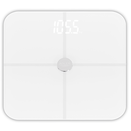 Adler Smart Bathroom Scale | AD 8187 | Maximum weight (capacity) 180 kg | Accuracy 100 g | Body Mass