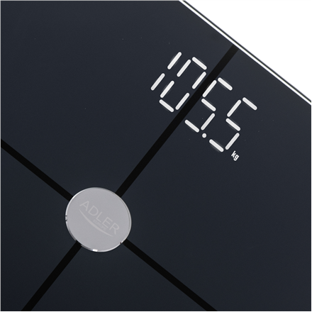 Adler Smart Bathroom Scale | AD 8187 | Maximum weight (capacity) 180 kg | Accuracy 100 g | Body Mass