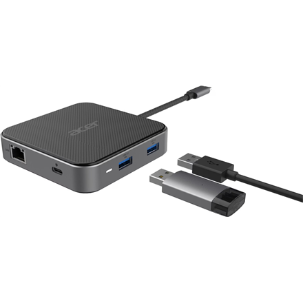 Acer 7-in-1 USB Type-C Dock | Ethernet LAN (RJ-45) ports 1 | DisplayPorts quantity 1 | HDMI ports qu