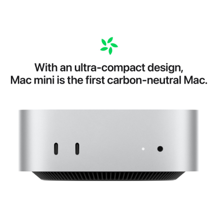 Apple Mac | Mini | Desktop | Apple M4 | Internal memory 24 GB | Solid-state drive capacity 512 GB | 