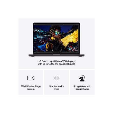 Apple MacBook | Pro | Space Black | 16 " | 3456 x 2234 pixels | Apple M4 Pro | 48 GB | Solid-state d