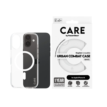 CARE Flagship Case | Back cover | Apple | iPhone 16 | Recycled plastic | White | MagSafe