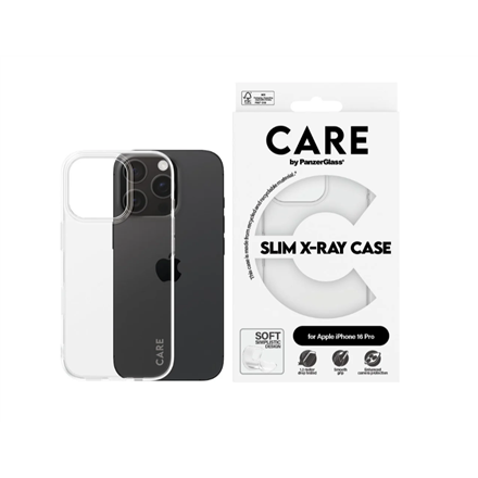 CARE Fashionable Case | Back cover | Apple | iPhone 16 PRO | Recycled plastic | Transparent | X-Ray 