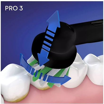Oral-B Electric Toothbrush | Pro 3 3900N Black/Pink Duopack | Rechargeable | For adults | Number of 