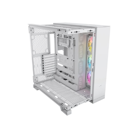 Corsair Dual Chamber PC Case | iCUE LINK 6500X RGB | White | Mid Tower | Power supply included No | 