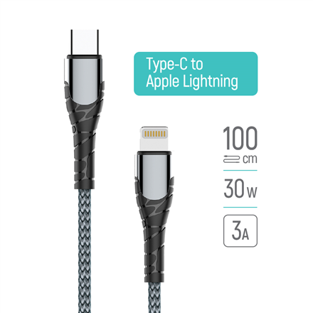 ColorWay Cable Type-C - Apple Lightning (PD Fast Charging) 3.0А (30W)