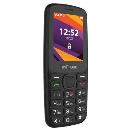 myPhone 6410 LTE | Black | 2.4 " | TFT | 64 MB | 128 MB | Dual SIM | Nano SIM | USB version Type-C |