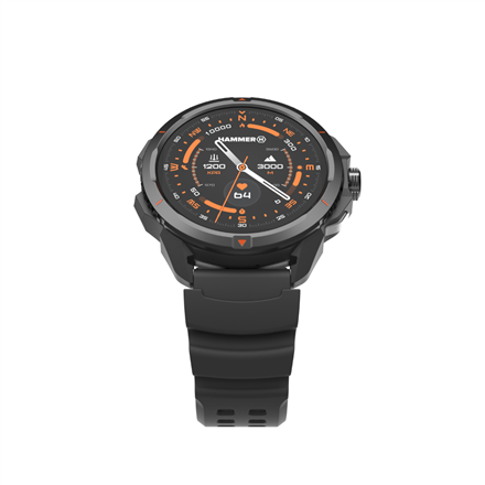 Hammer Watch 2 | Smart watch | GPS (satellite) | AMOLED | 1.5" | Waterproof | Black