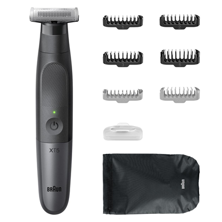 Braun | Face and Body Hair trimmer | XT5200 Series X | Cordless | Wet & Dry | Black/Silver