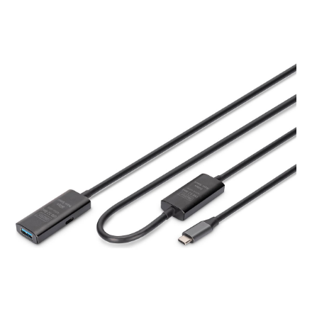 Digitus | Active USB 3.2 Gen1 5G extension cable | DA-73111 | USB-C to USB-A