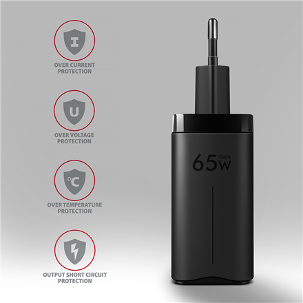 AXAGON GaN wallcharger 3x port (USB-A + 2x USB-C)